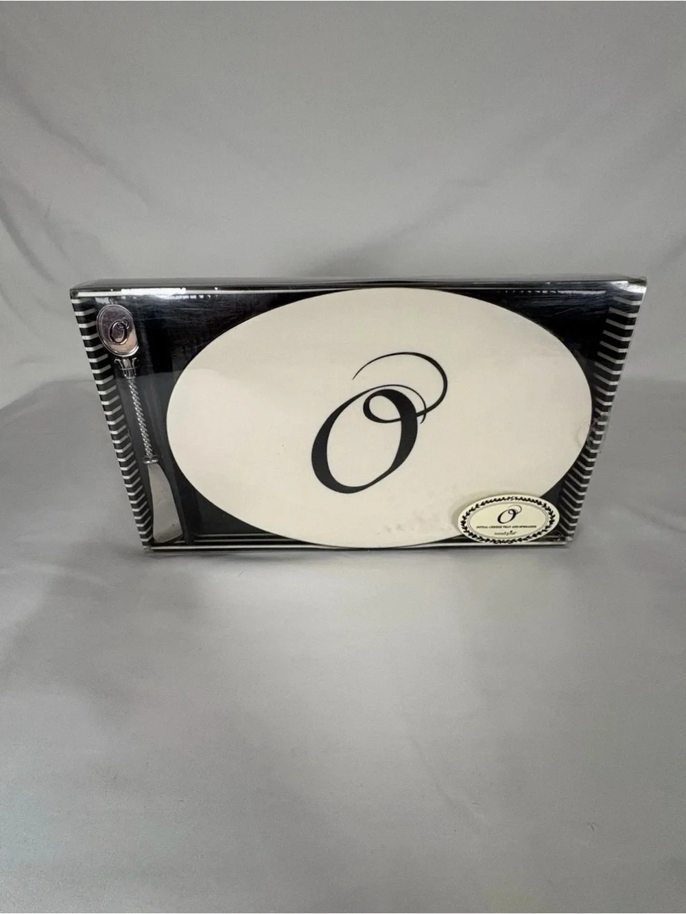 Mud Pie Black and White Striped Gift Box